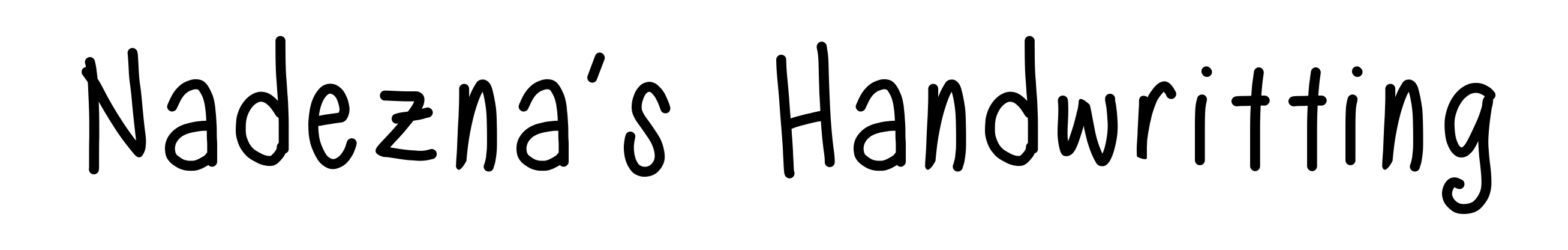 Nadezna's Handwritting