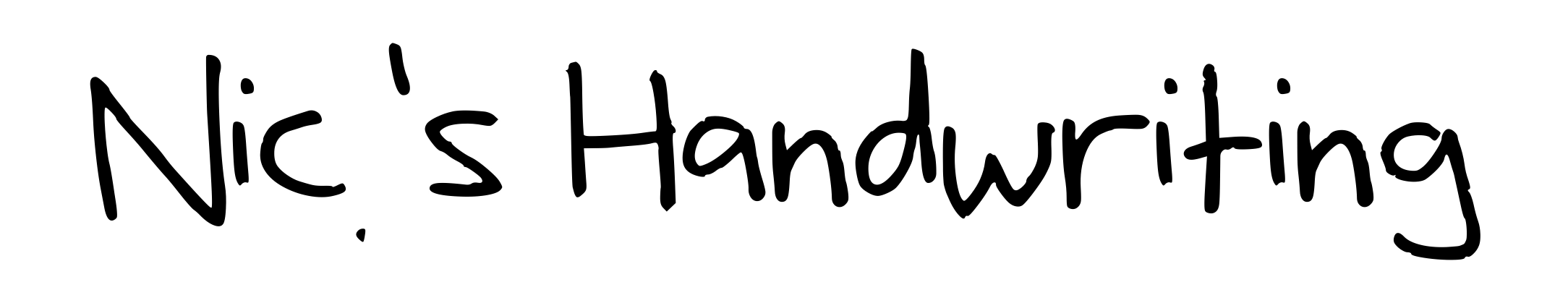 Nic's Handwriting