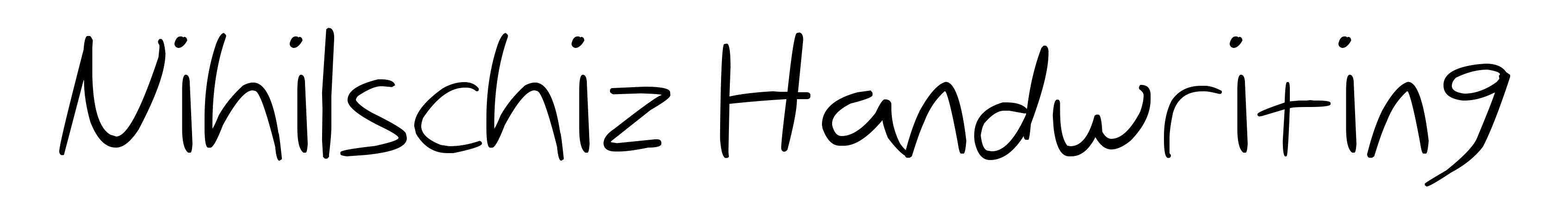 Nihilschiz Handwriting