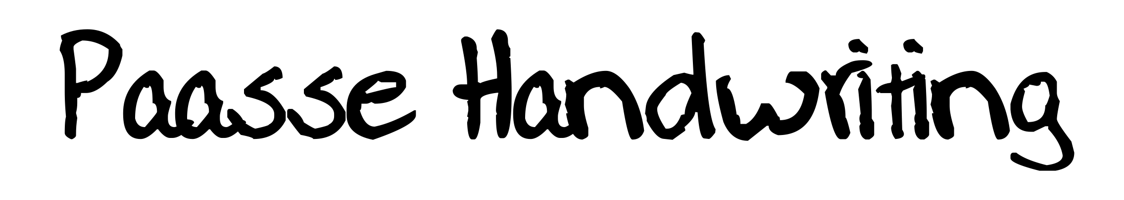 Paasse Handwriting