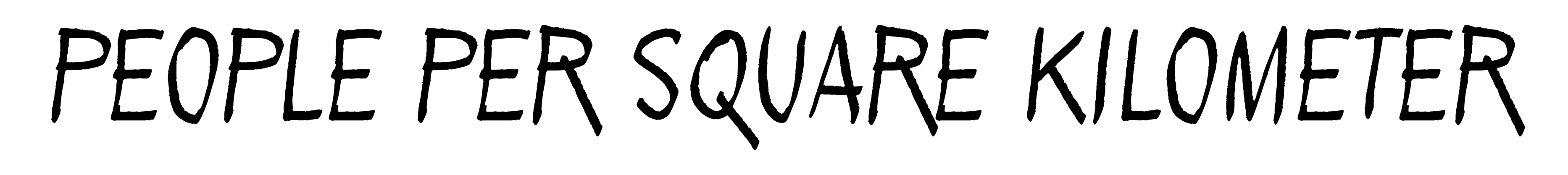 People per square kilometer