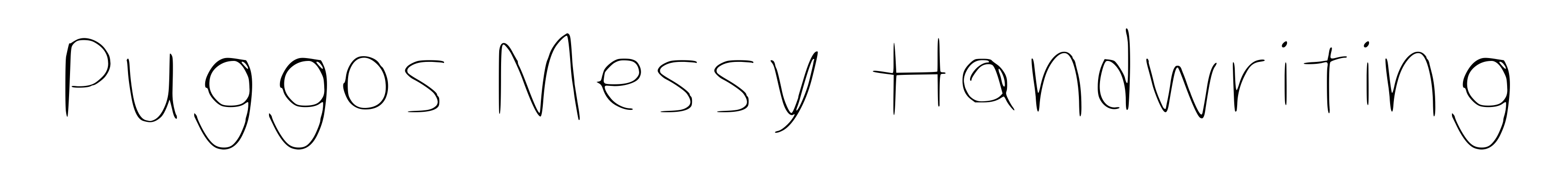 Puggos Messy Handwriting