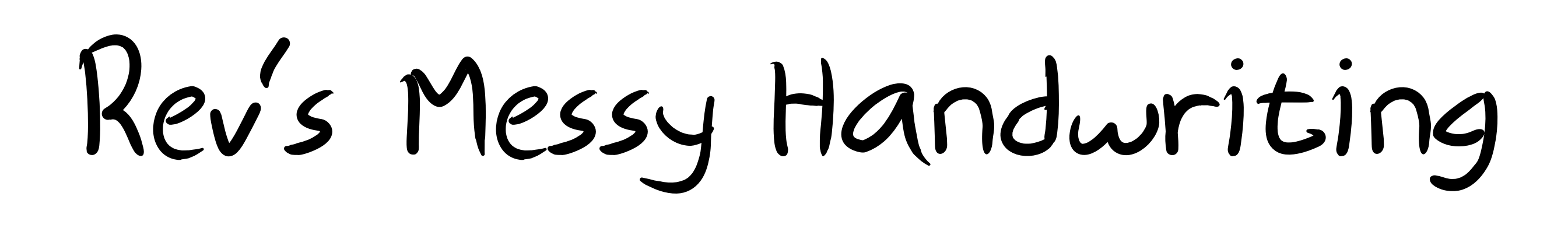 Rev's Messy Handwriting