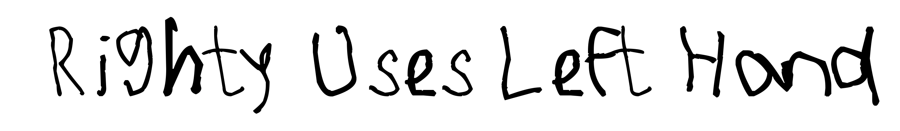Righty Uses Left Hand