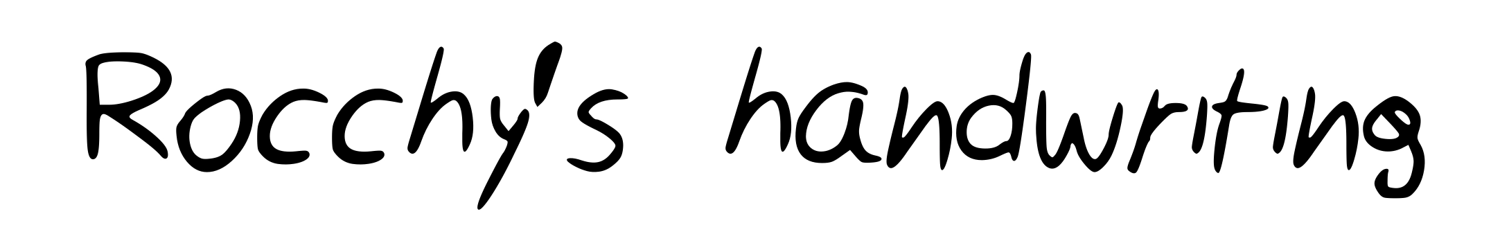 Rocchy's handwriting
