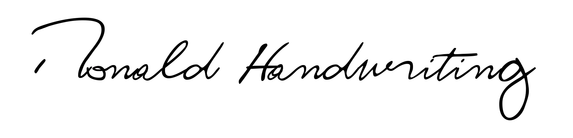 Ronald Handwriting