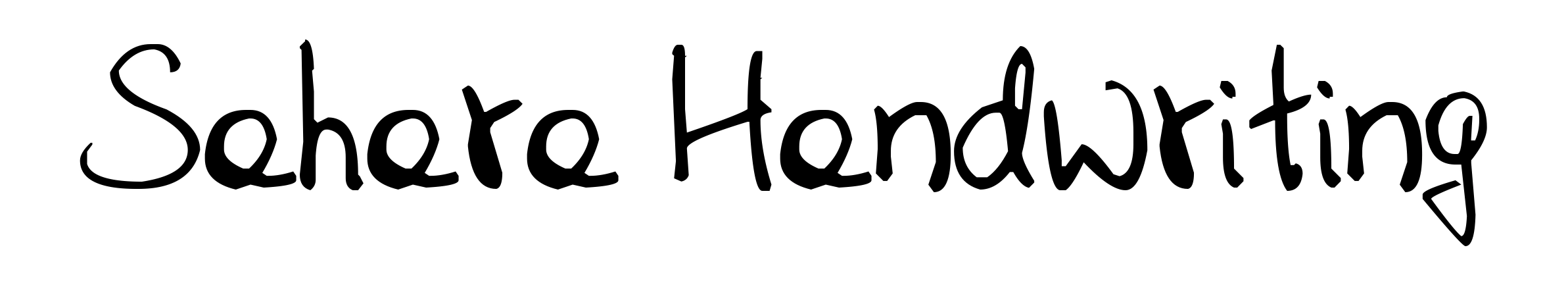 Sahara Handwriting