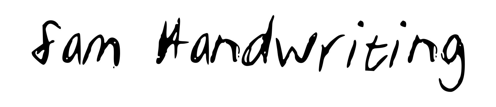 Sam Handwriting