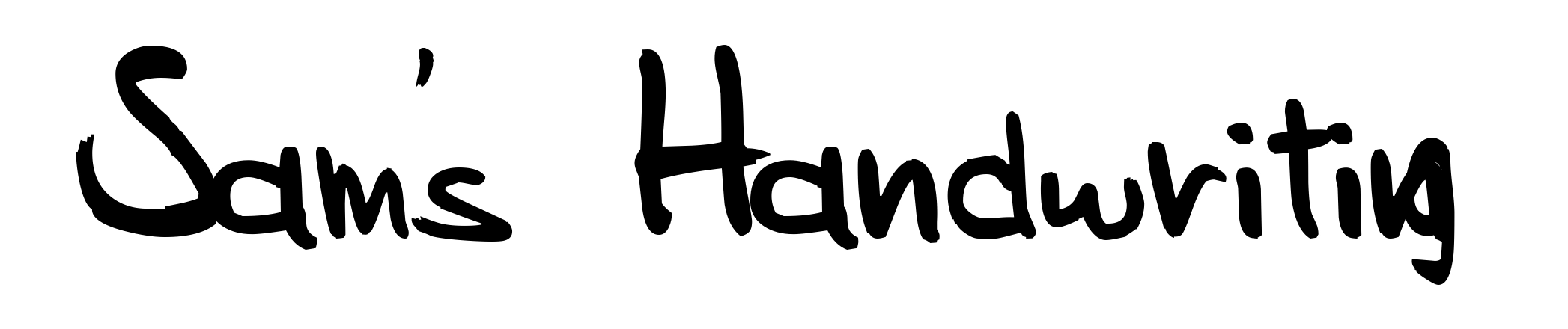 Sam's Handwriting