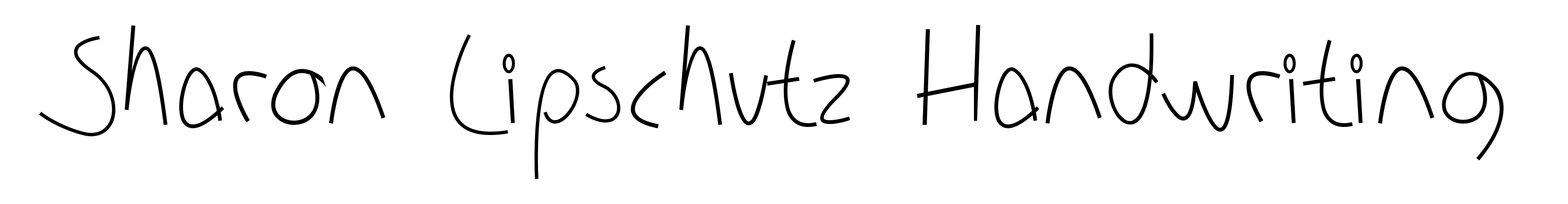 Sharon Lipschutz Handwriting
