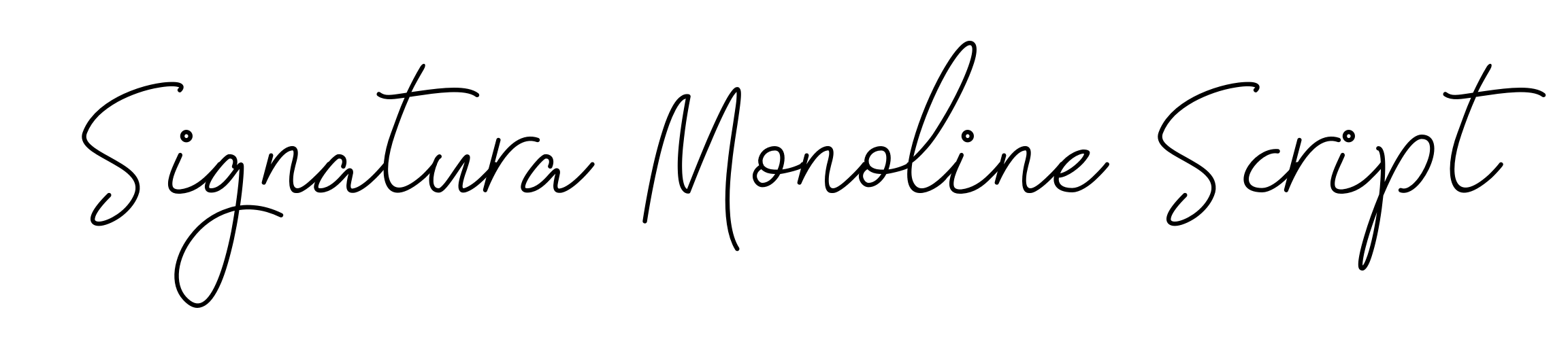 Signatura Monoline Script