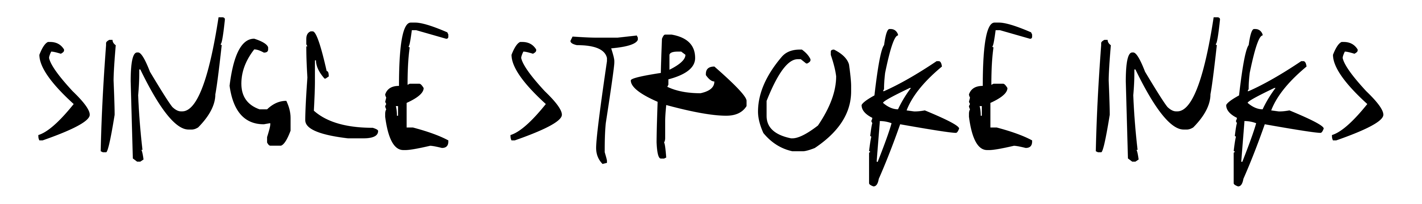 Single Stroke Inks