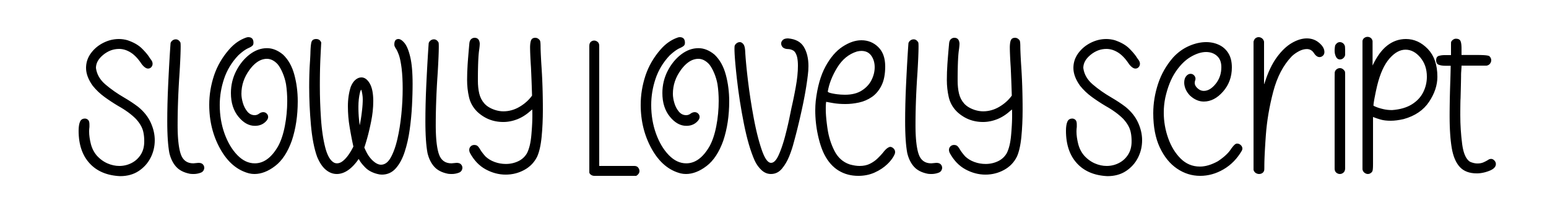 Slowly Lovely Script