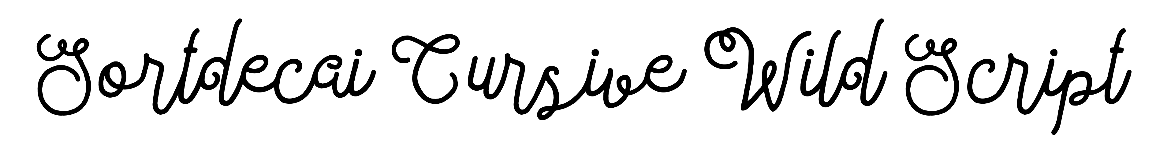 Sortdecai Cursive Wild Script