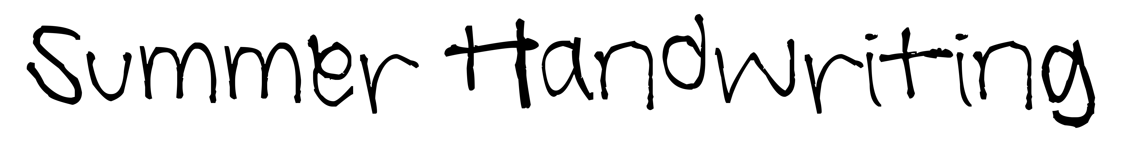 Summer Handwriting