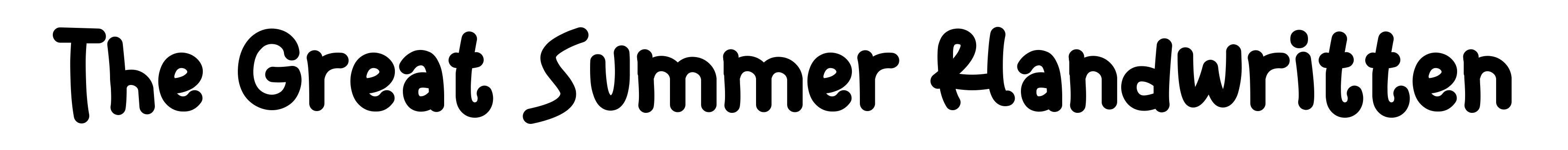 The Great Summer Handwritten