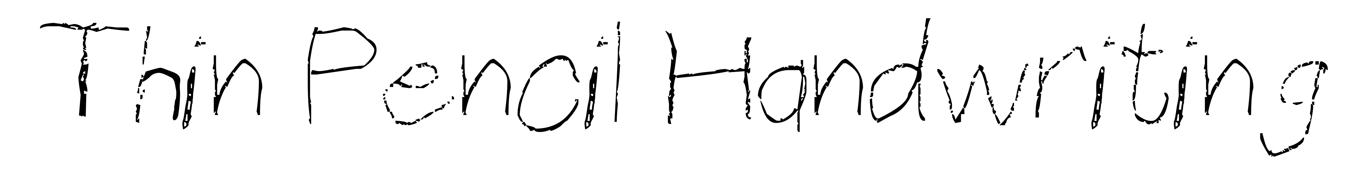 Thin Pencil Handwriting