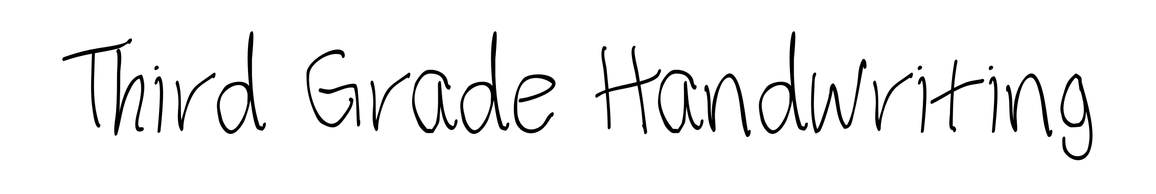 Third Grade Handwriting