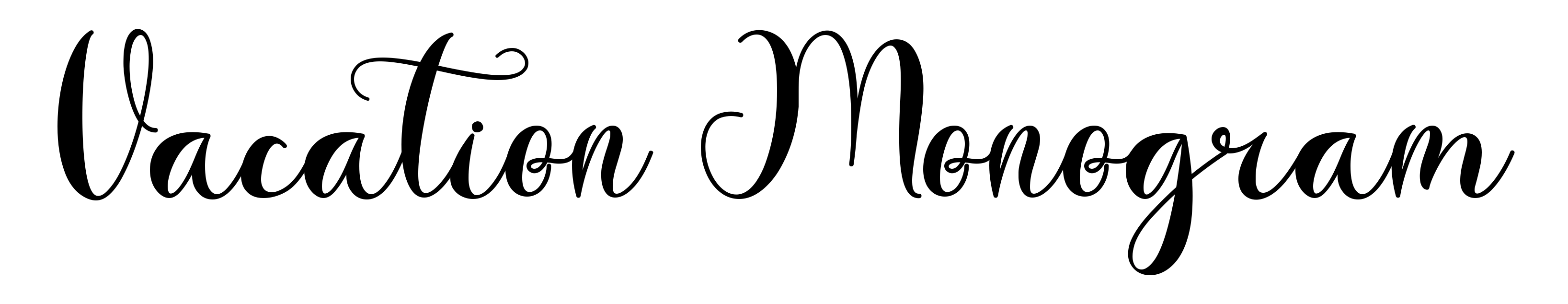 Vacation Monogram