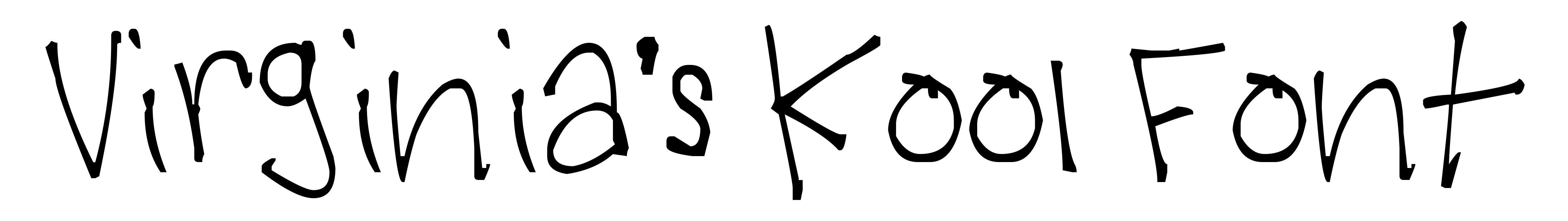 Virginia's Kool Font