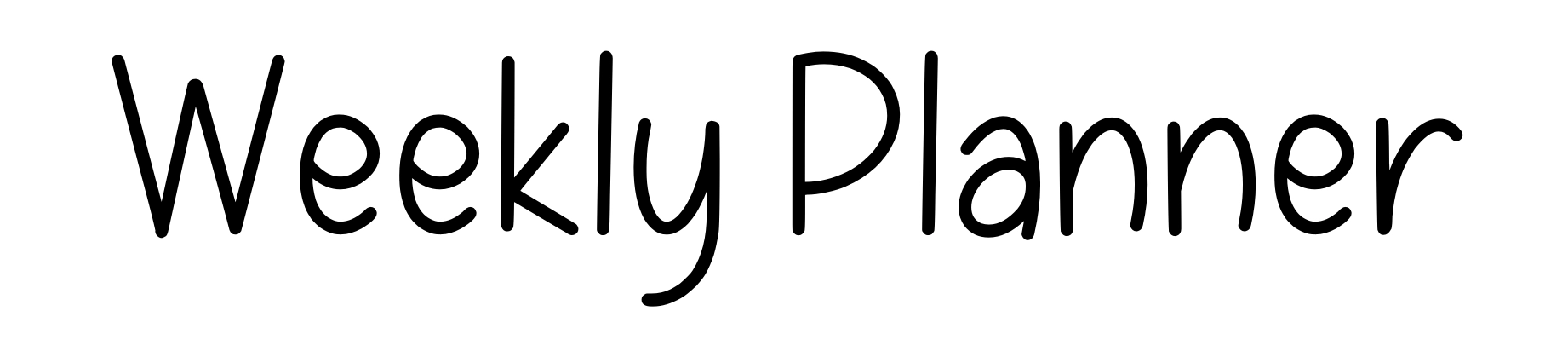 Weekly Planner