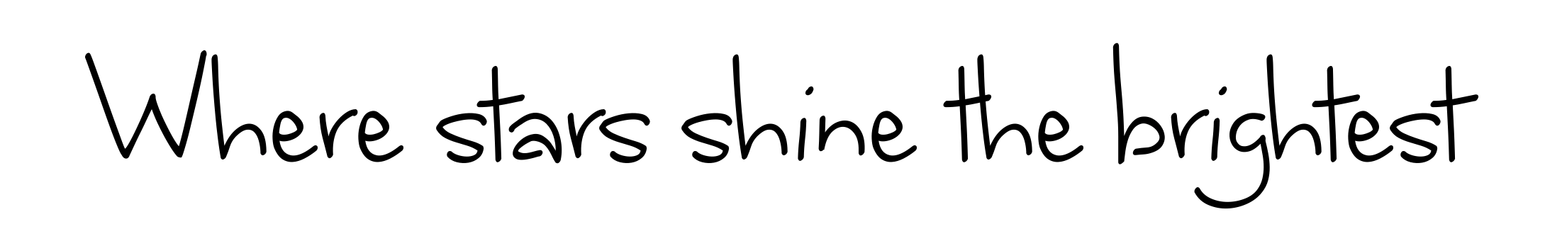 Where stars shine the brightest