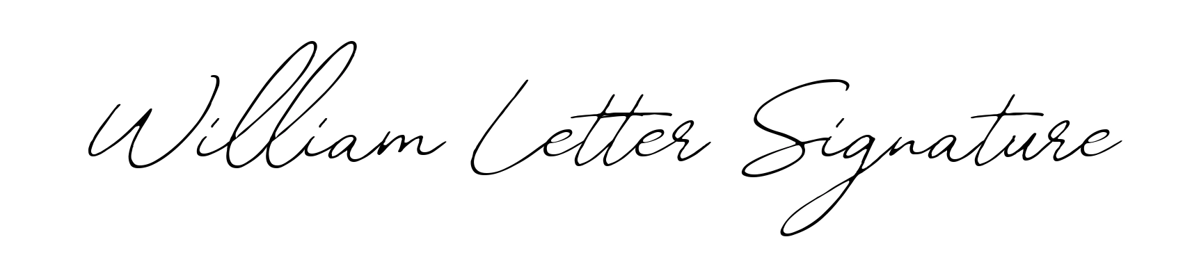 William Letter Signature