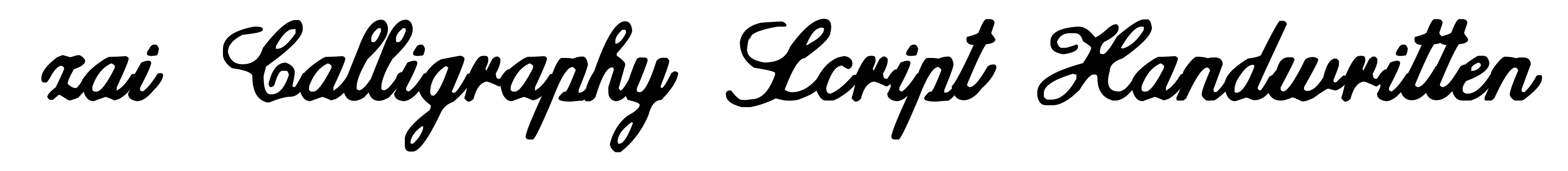 zai Calligraphy Script Handwritten