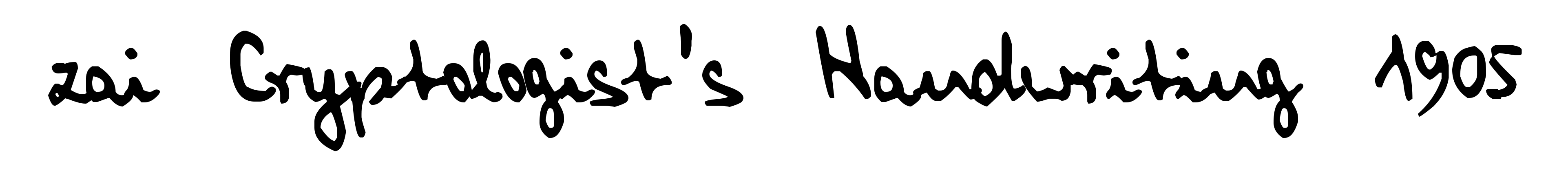 zai Cryptologist's Handwriting 1905