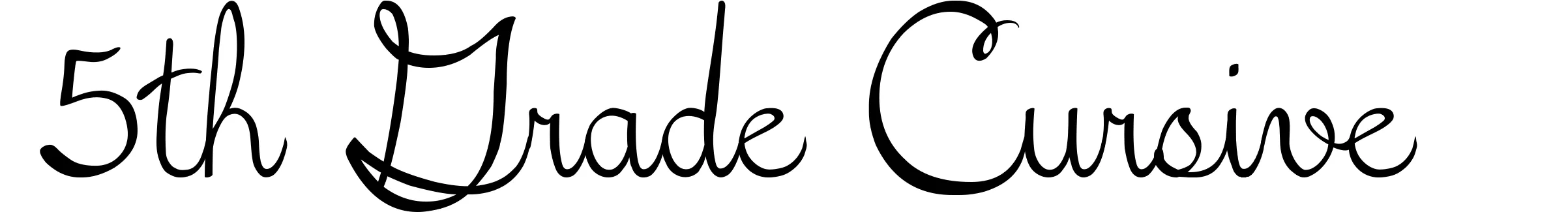 5th Grade Cursive
