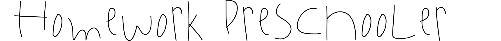 Homework Preschooler