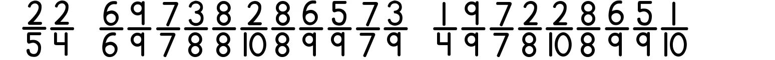 KG Traditional Fractions