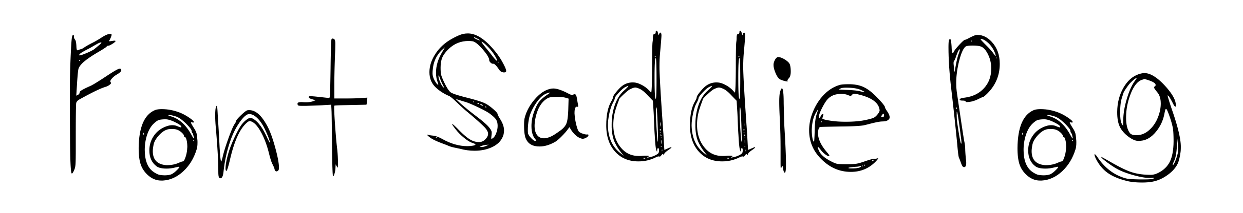 Font Saddie Pog