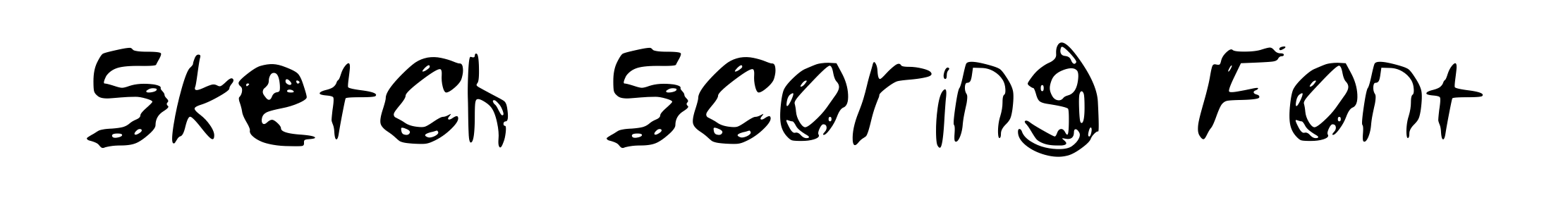 Sketch Scoring Font