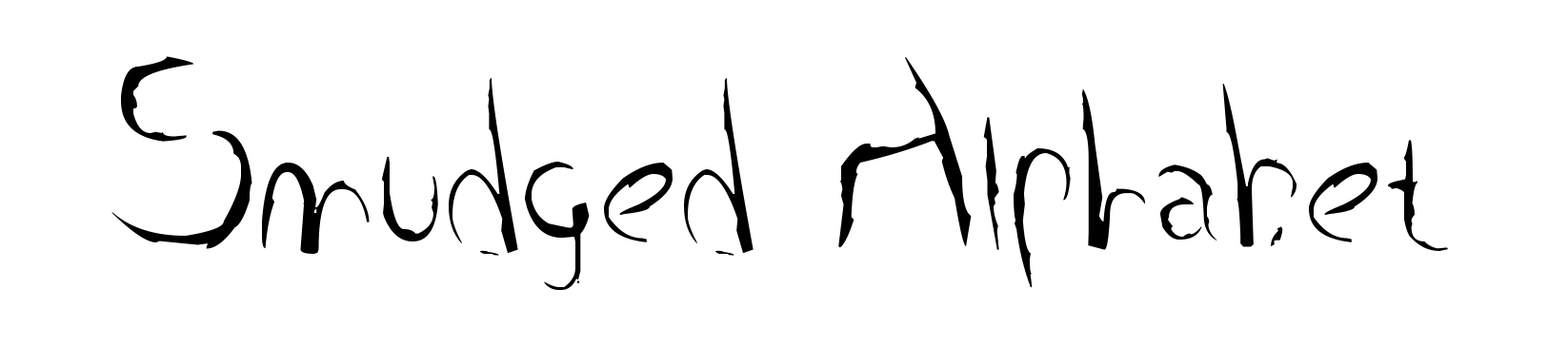Smudged Alphabet