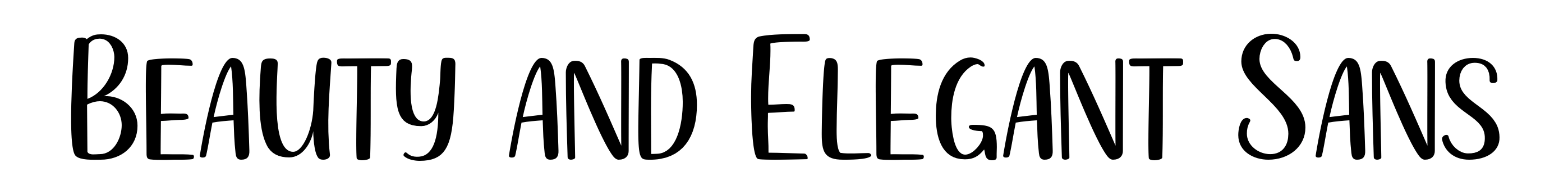 Beauty and Elegant Sans