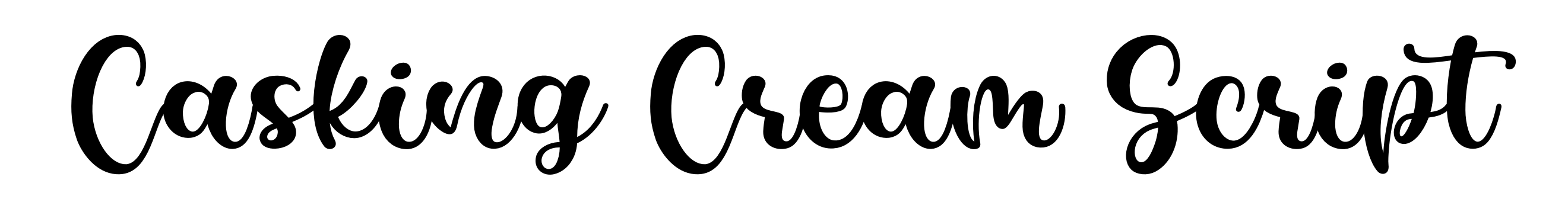 Casking Cream Script