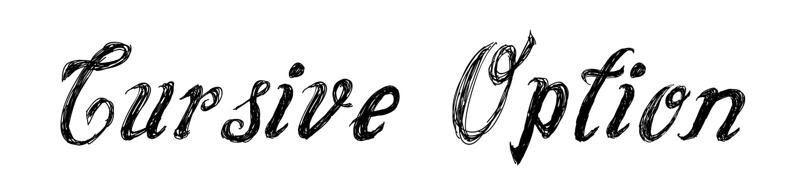 Cursive Option