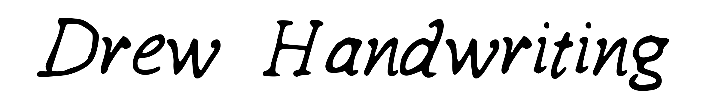 Drew Handwriting