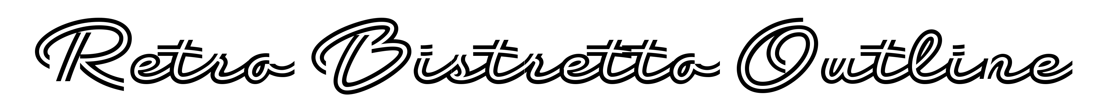 Retro Bistretto Outline
