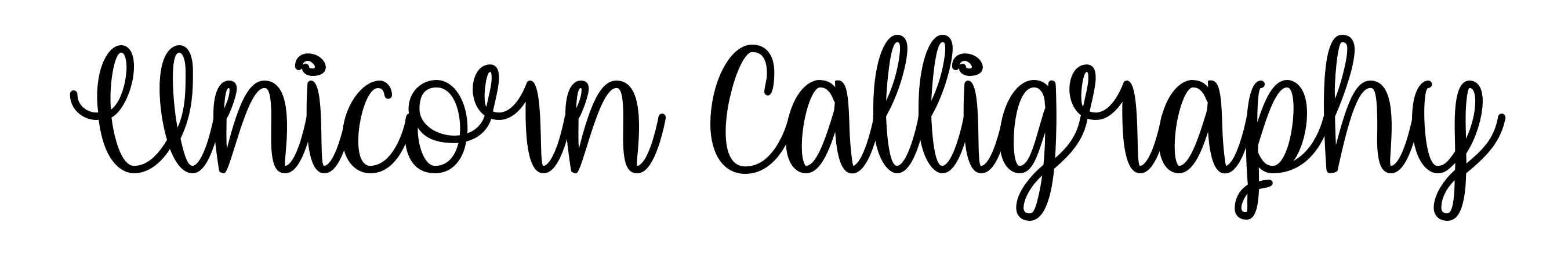 Unicorn Calligraphy