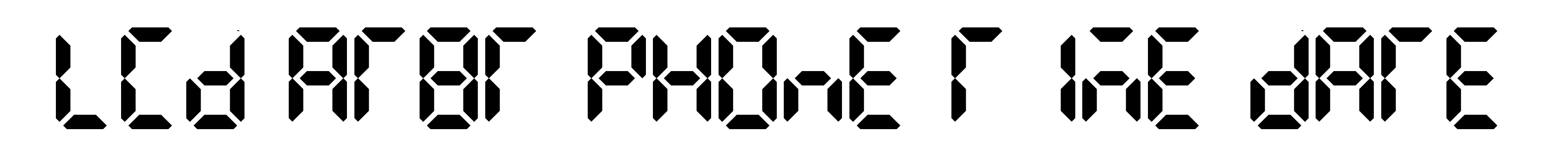 LCD AT&T Phone Time Date