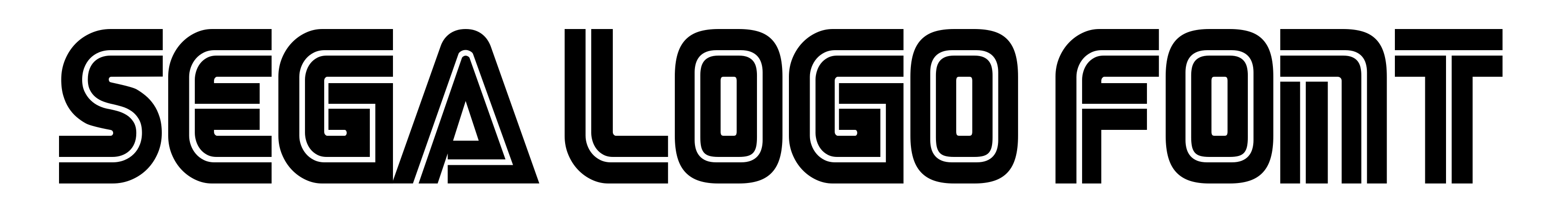 Sega Logo Font