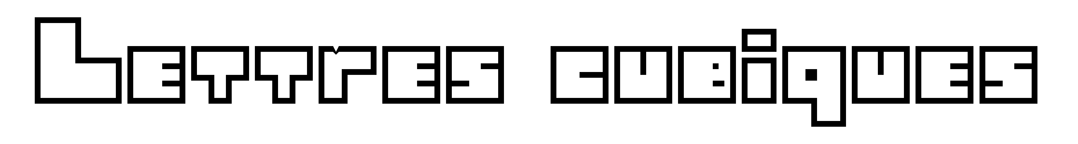 Lettres cubiques