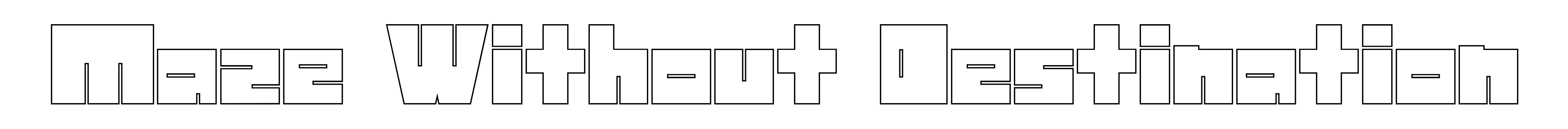 Maze Without Destination