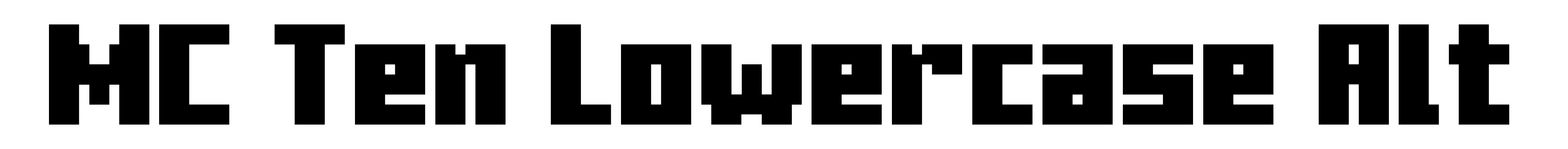 MC Ten Lowercase Alt