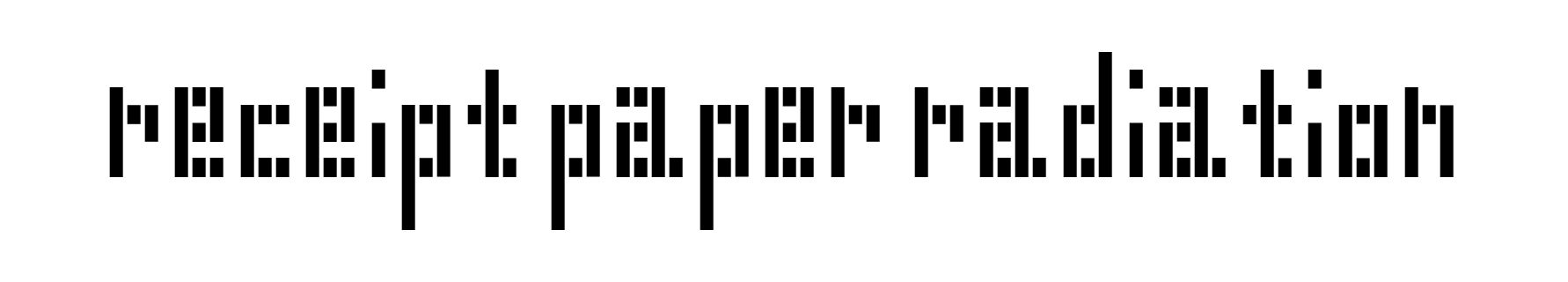 Receipt Paper Radiation