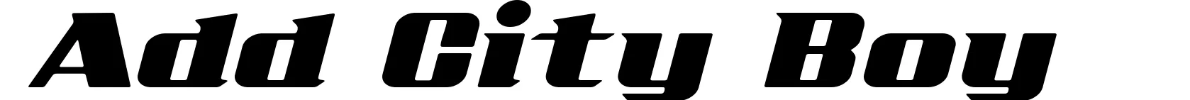 Add City Boy