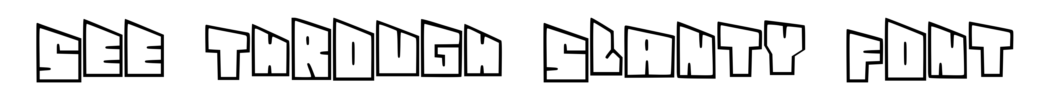 See Through Slanty Font