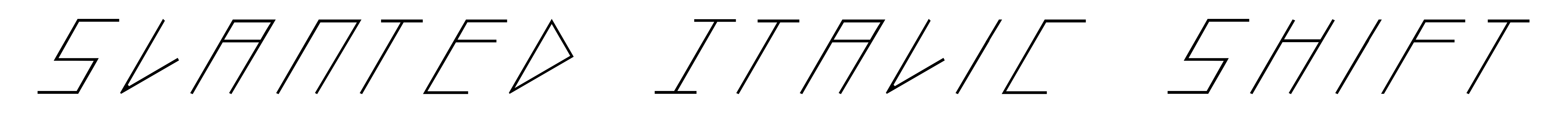 Slanted Italic Shift